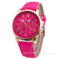 New Design Girls Classic Leather Band Quartz Watch